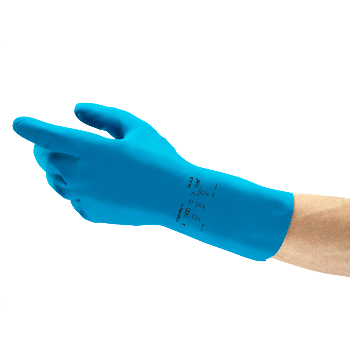 Alphatec Ultrathin Gloves - 17 MIL Latex - Blue - Size 10 - (Dozen)