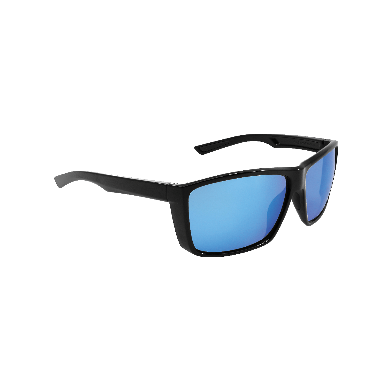 Bullhead Safety Lionfish Safety Glasses - Black Frame / Polarized Blue Mirror Lens