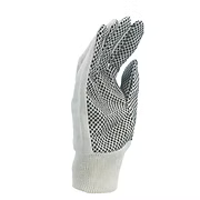 Glove Safe 10oz Cotton Canvas Gloves - PVC Dotted Palm and Knit Wrist - (Dozen)