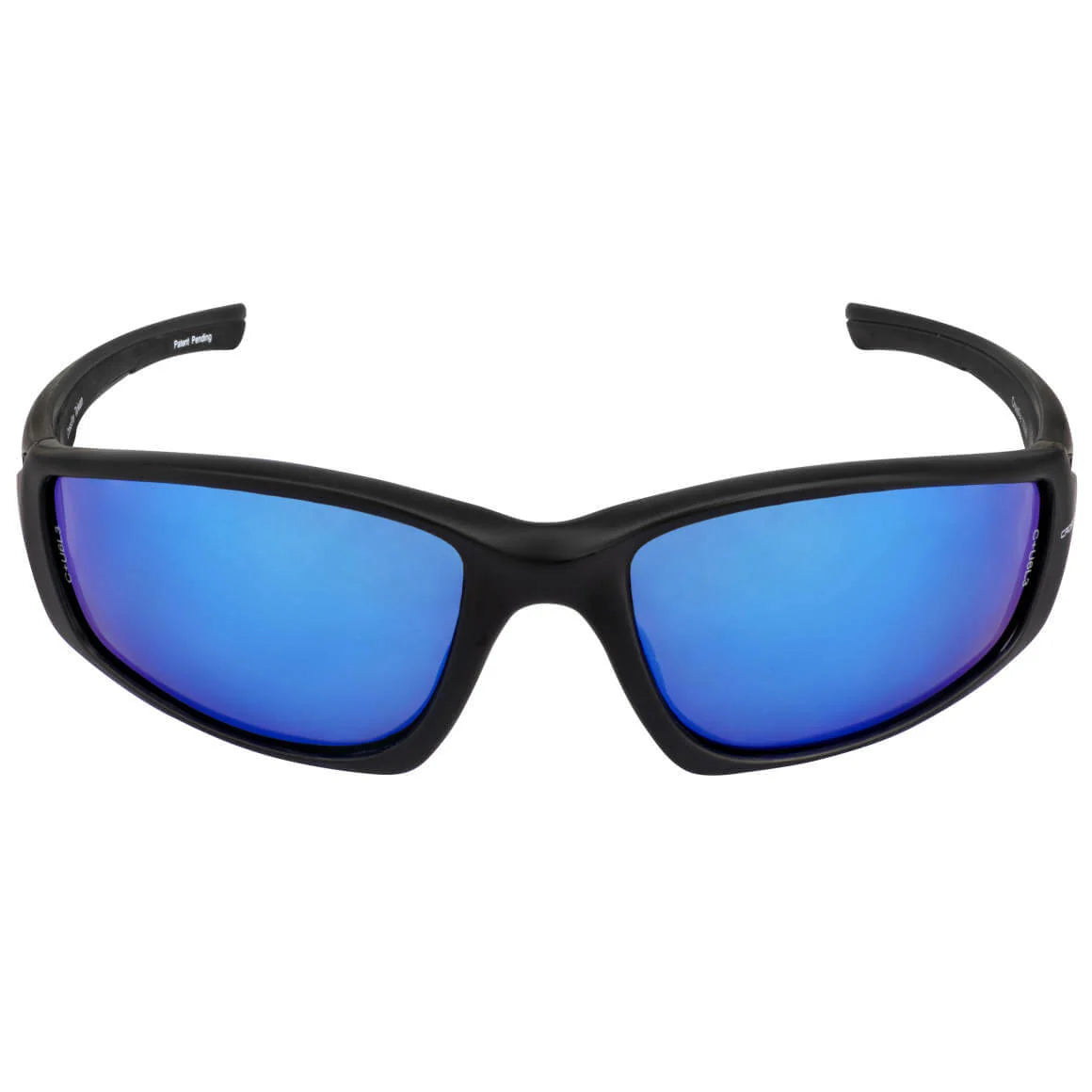 Radians Crossfire RPG Safety Glasses - Polarized Black Frame / Blue Mirror Lens