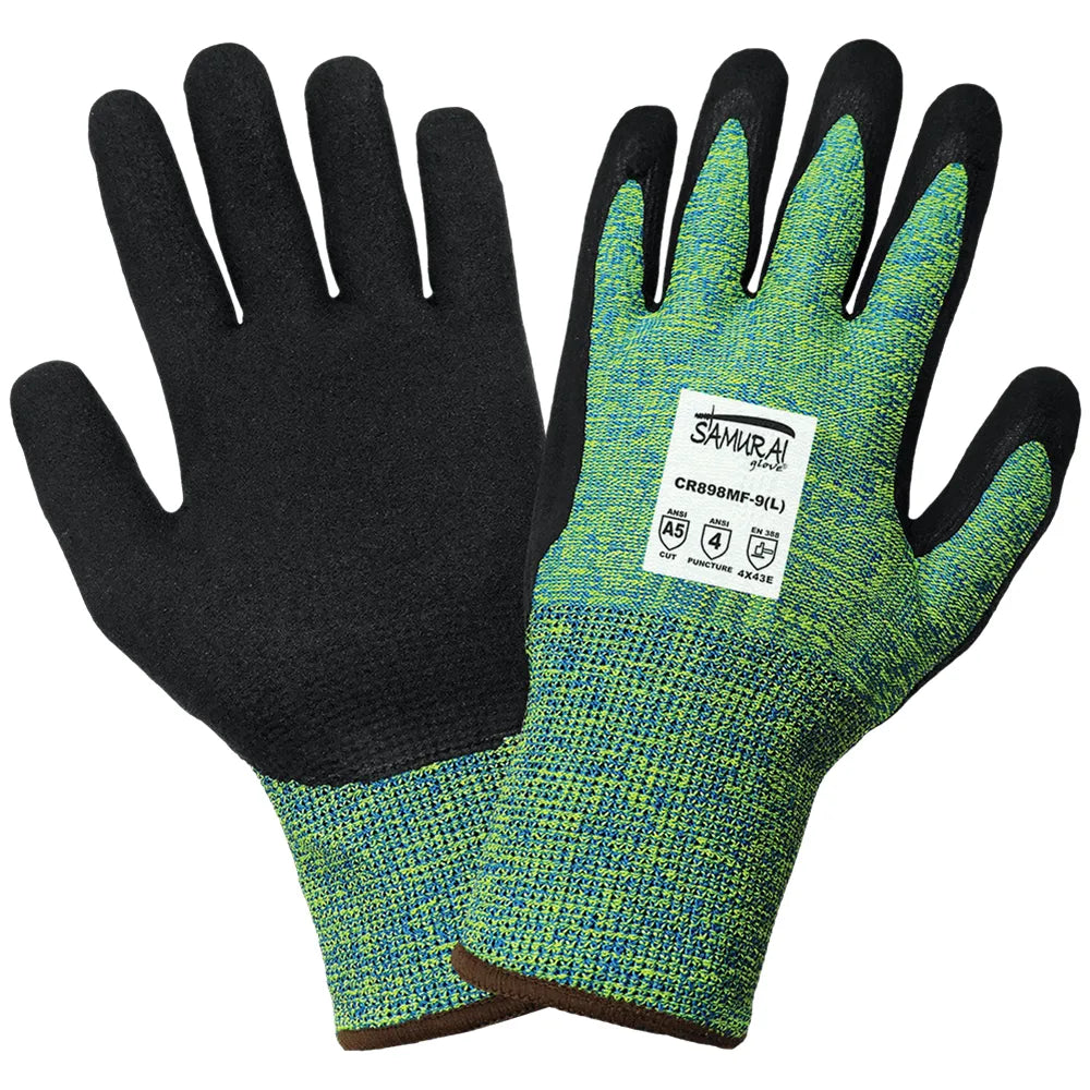 Global Glove Samurai Glove CR898MF - Nitrile Dipped Cut-Resistant Gloves - (Dozen)