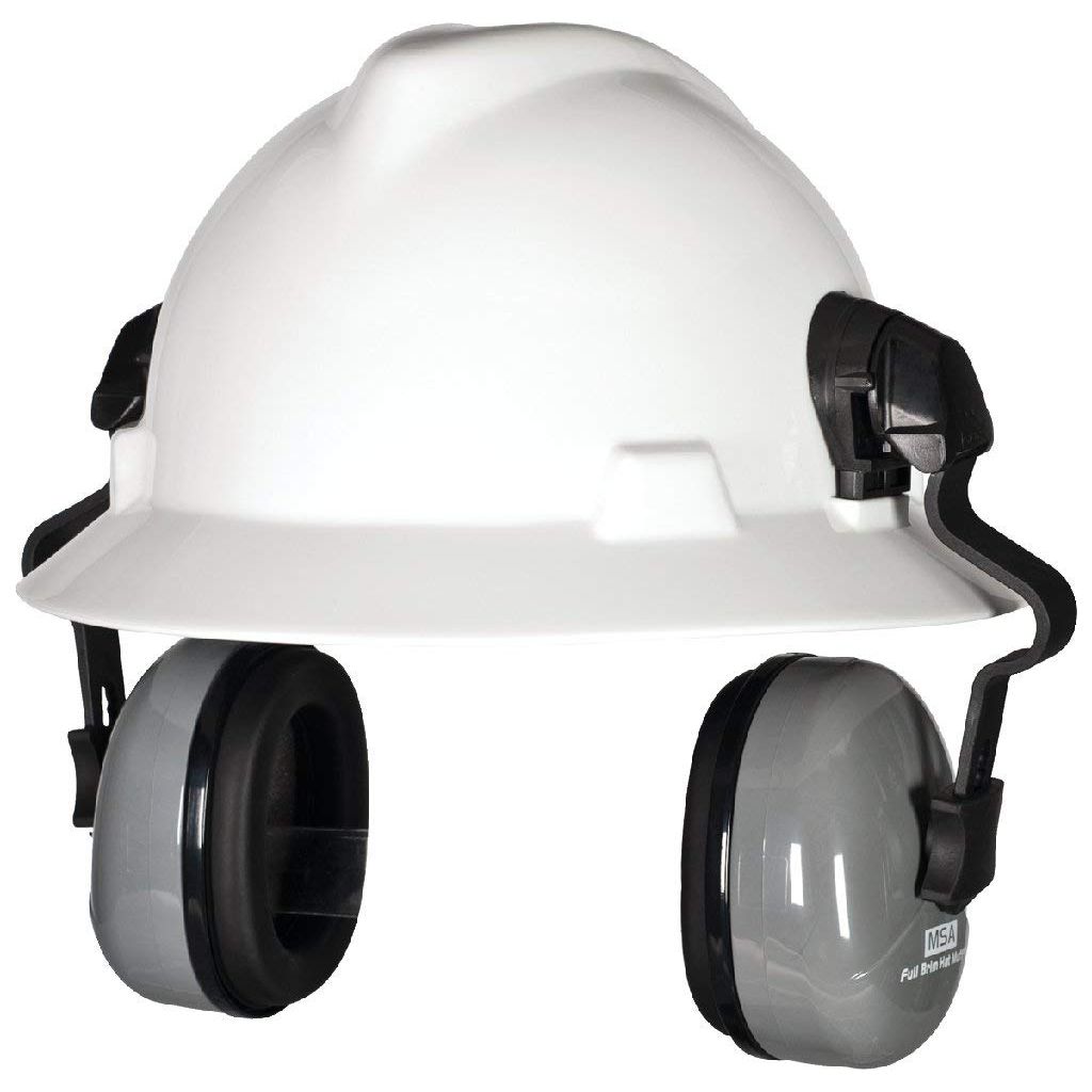 Earmuffs for MSA Slotted V-Gard Full Brim Hard Hat - NRR 25