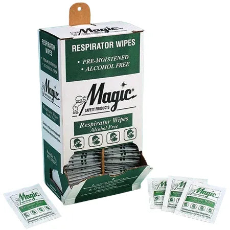 Magic Safety Alcohol-Free Respirator Wipes - (100 Per Box)