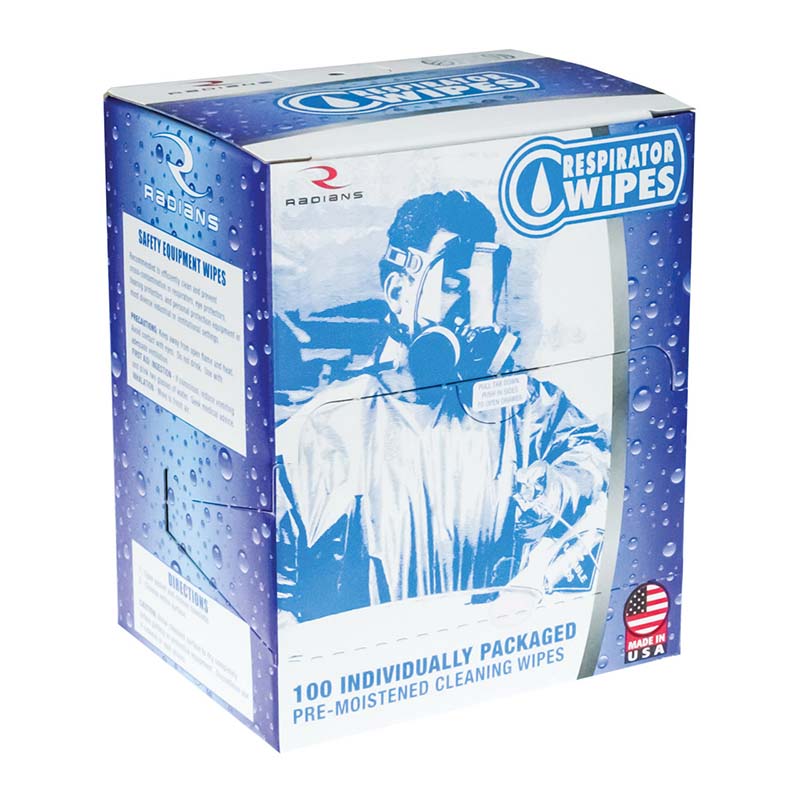 Radians Respirator Wipes with 24Hr Safety Logo - (100 per box)