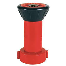 Brooks Equipment Adjustable Fire Hose Fog Nozzle 25NST - Red