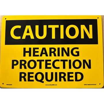 Sign - "Hearing Protection Required" - 10" x 14"