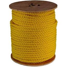 Poly Rope - 5/8"x600' - Yellow - (Per Roll)