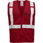 Ironwear Red Mesh Safety Vest - Zippered