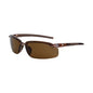 Radians Crossfire ES5 Premium Safety Glasses - Crystal Brown Frame & Polarized Brown Lens