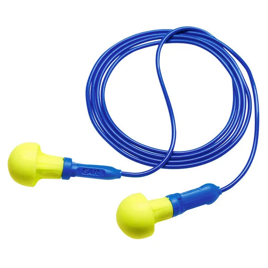 E-A-R Push-Ins Corded Earplugs - Yellow - (100 per box)