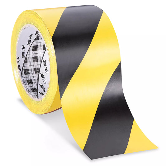 Hazard Warning Tape - 2" x 36 yd - Black & Yellow