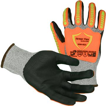 Impact-Resistant Safety Gloves - Nitrile Palm Coating - (Per Pair)