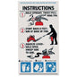 ABC Extinguisher Pictorial Instruction Label with Hose - 3" x 5.25"
