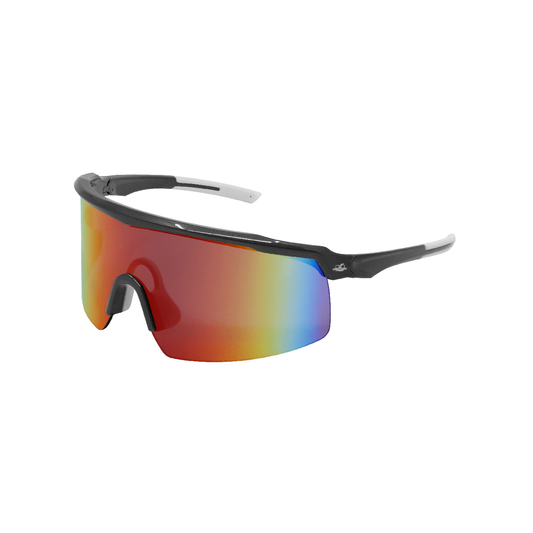 Bullhead Safety Whipray Safety Glasses - Gray Frame / Red Mirror AF Lens