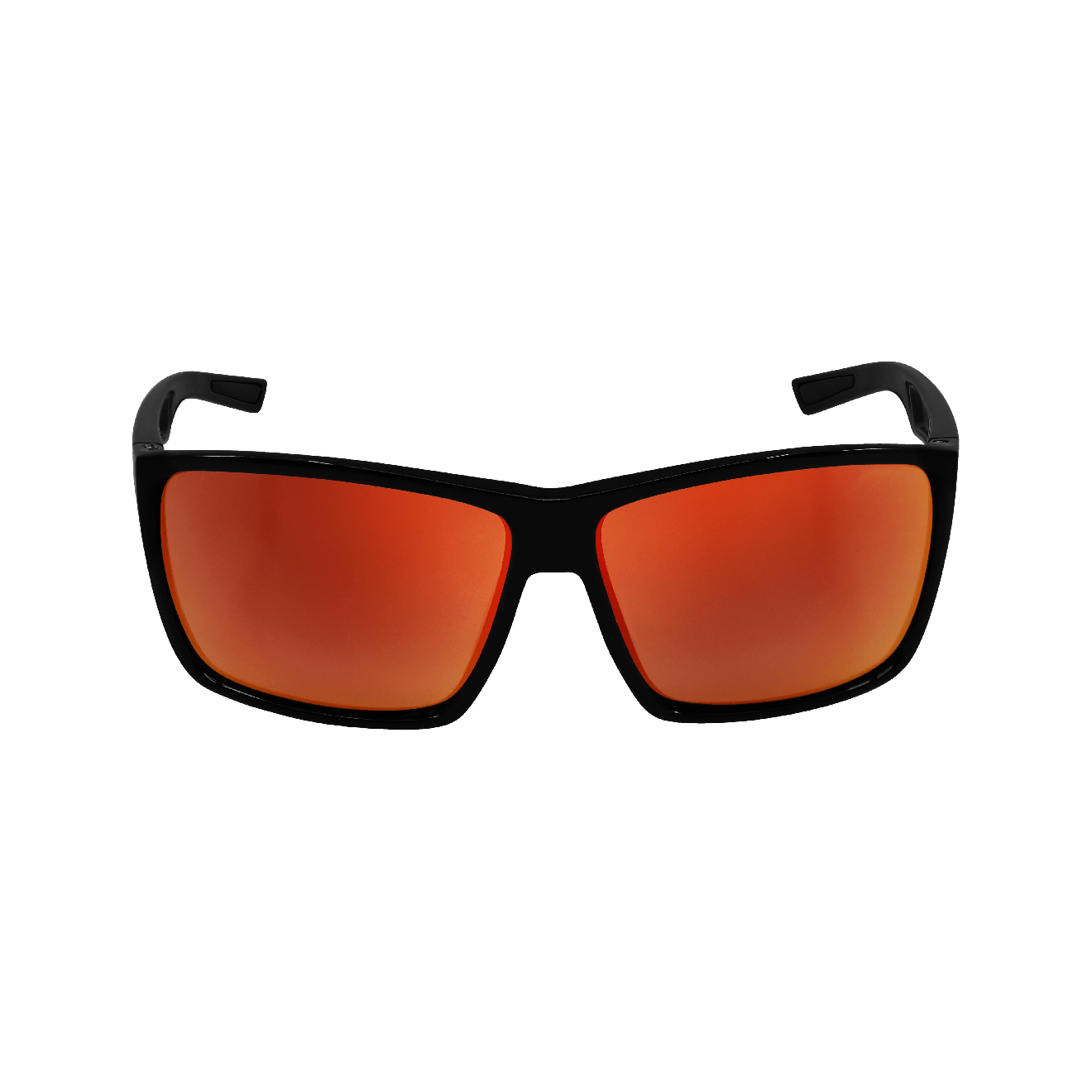Bullhead Safety Lionfish Safety Glasses - Shiny Black Frame / Red Mirror PFT Lens