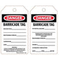 Accuform Q858274BE-004 Tag - "Danger Barricade Tag" - (25 per pack)