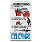 ABC Cartridge Extinguisher Pictorial Instruction Label - 3" x 5.25"