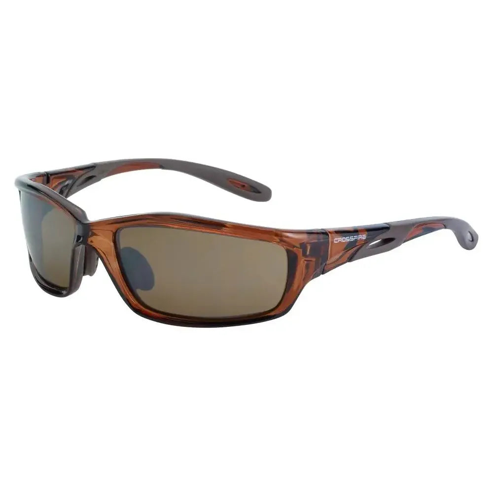 Radians Crossfire 2117 Infinity Safety Glasses - Brown Frame / Brown Lens