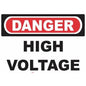 Sign - "Danger - High Voltage" - Plastic - 10" x 14"