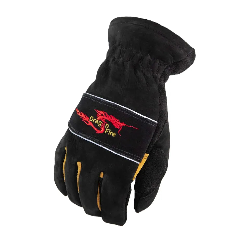 Dragon Fire X2 Firefighter Bunker Gloves - Gauntlet Cuff - Medium
