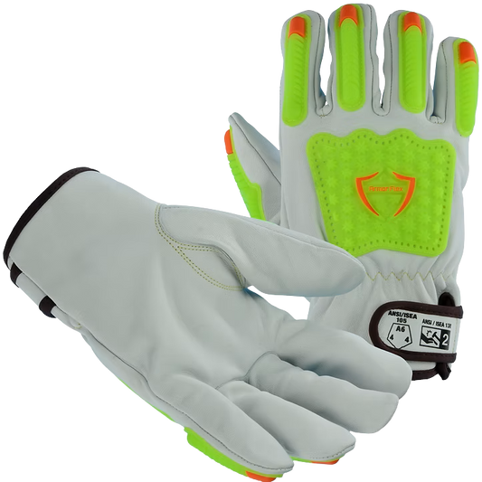 Armor Flex Premium Grade Goatskin Impact Gloves - Winter Fleece Lining - (Per Pair)
