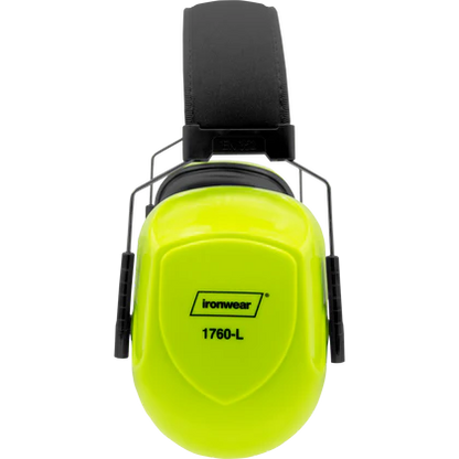 Ironwear Over-The-Head Earmuffs - NRR 27 - Lime / Black