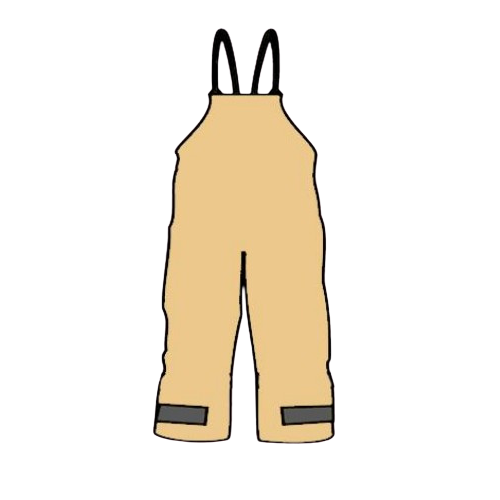 Kappler DuraChem 500 Bib Overall (D5H662) - Khaki - (per case)