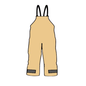 Kappler DuraChem 500 Bib Overall (D5H662) - Khaki - (per case)