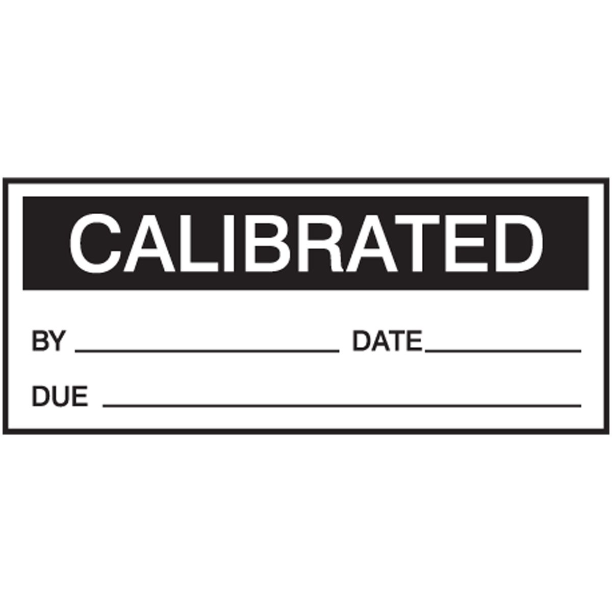 Accuform Label LPC428 - "Calibrated" - (25 per pack)