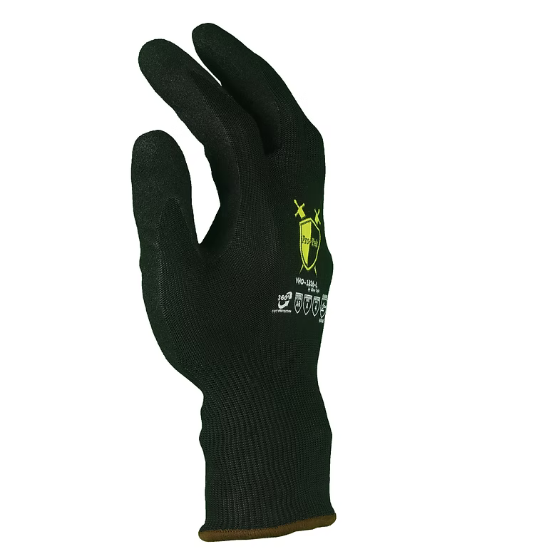 Glove Safe Pro-Tek Safety Gloves - Nitrile Foam Dip Palm - Black - (Dozen)