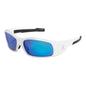 MCR Safety SR128B Swagger Safety Glasses - White Frame / Blue Diamond Lens