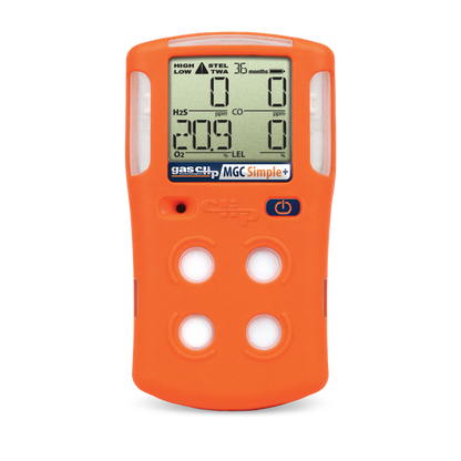 GasClip MGC-S-Plus Multi-Gas Detector - H2S/CO/O2/LEL - 3 Year