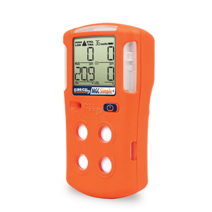 GasClip MGC-S-Plus Multi-Gas Detector - H2S/CO/O2/LEL - 3 Year