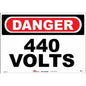 Sign - "Danger - 440 Volts" - Plastic - 10" x 14"