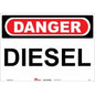 Sign - "Danger - Diesel" - Plastic - 10" x 14"