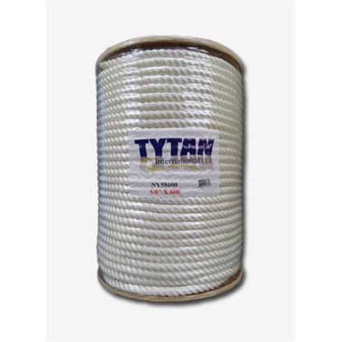 3-Strand Nylon Rope - 5/8"x600' - White - (Per Roll)