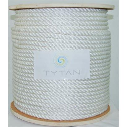 3-Strand Nylon Rope - 3/8"x600' - White - (Per Roll)